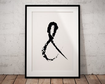 Ampersand Wall Decor ampersand print | etsy Ampersand Wall Decor ampersand print | etsy