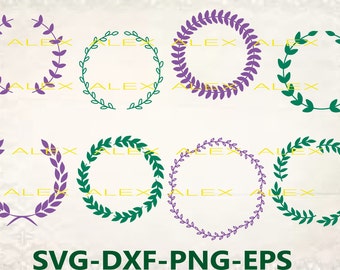 70% OFF, Wreath SVG, Laurel Wreath Monogram Frame Files svg, Laurel Wreath png,eps,svg,dxf, Vintage Laurel Wreaths Clipart Digital Download