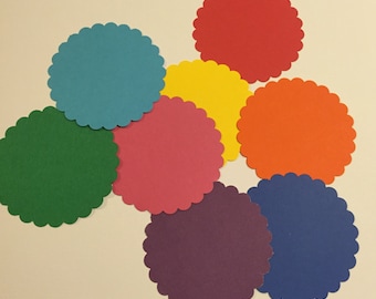 3.5" Scalloped Circles- Qty 25