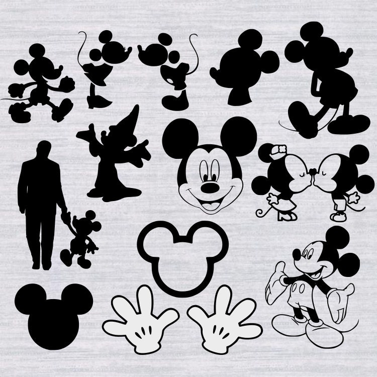 Download Mickey Mouse SVG files Mickey svg Mickey mouse silhouettes