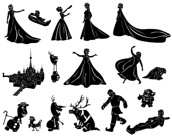Frozen SVG silhouettes cricut cameo Disney castle Cartoon ...