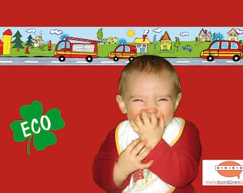 ECO kids trim: fire - borders for children, border for allergy sufferers, wall border, nonwoven, wall trims, fire