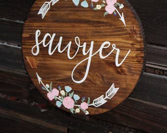 Woodland Personalized Nursery Round