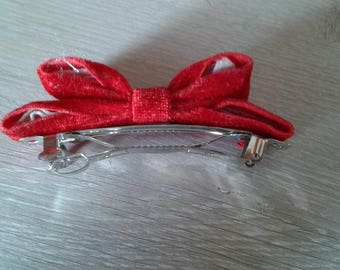 Red Bow Barrette