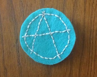 Embroidered Anarchist Pin