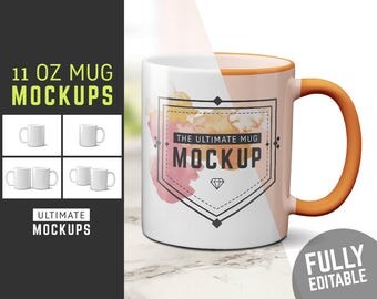 11 oz Mug Mockups | Layered PSDs | Coffee Cup Mockup Templates | Sublimation Mug Mock Up | Blank Mug Design | White Mug Template | Mug Art