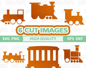 Train Svg, Train Clipart, Train Decal, Railway, Svg Cutting File, Svg File For Cricut, Digital Cut Files, Silhouette Cameo, Png Files, Eps