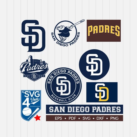 Items similar to San Diego Padres Cut Files, SVG Files, Baseball ...