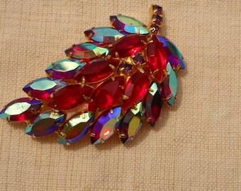 1950s JULIANA DELIZZA ELSTER - Vintage Rhinestone Brooch Verified