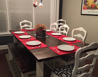 Solid Wood Farmhouse Dining Table