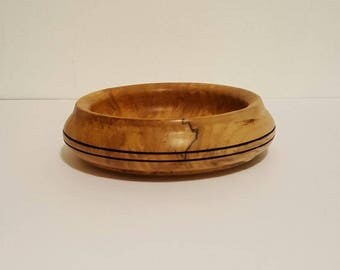 beautiful handmade maple wood turned bowl