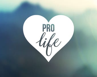Pro Life vinyl decal - Yeti decal, car window decal, Ozark decal, mug decal, laptop decal - prolife decal