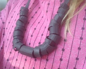 Bicycle Inner Tube Necklace. Recycled.