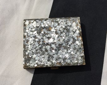 Star Lucite Compact Mirror Case 1950s Vintage