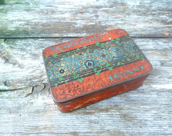 Vintage Antique 1900 tin box Scaferlati Levant