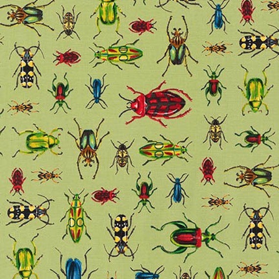 Nature Inspired Bug fabric Entomology Bugs Insect Study in