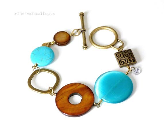 Big bracelet,Big boho bracelet,Boho bracelet,Hippie chic bracelet,Big bold bracelet,Original bracelet,Boho jewelry,Summer bracelet,