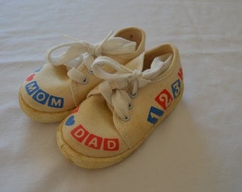 on sale Vintage TODDLER Tennis SHOES size 3 made in usa huggies baby steps