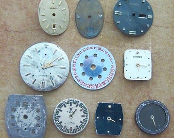 Vintage Antique Watch Assortment Faces - Steampunk - Scrapbooking y49