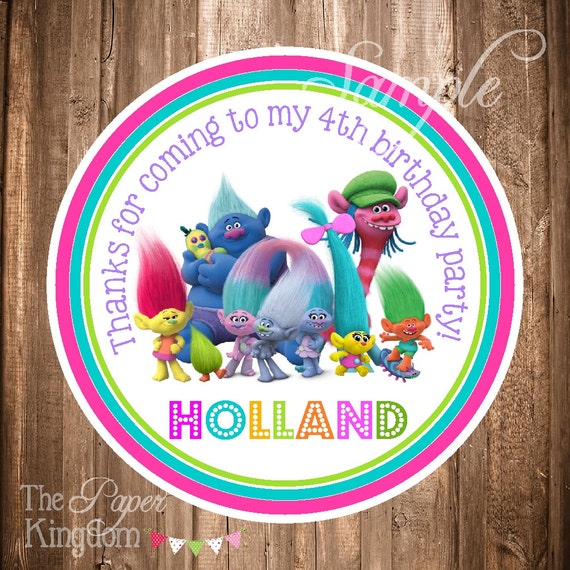 Trolls Stickers Printable Trolls Stickers Trolls Birthday