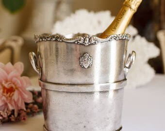 Rare Antique Belvedere Hotel Wine/Ice Bucket, Hotel Silver, Baltimore, Maryland