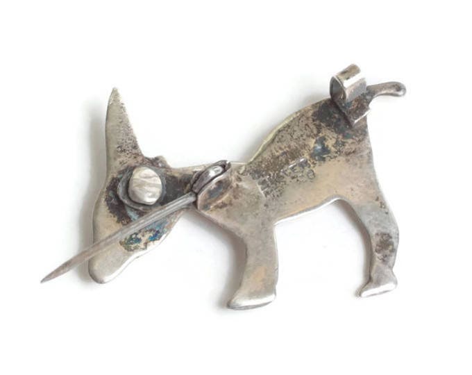 Silver Donkey Pin Mexico Movable Jointed Head