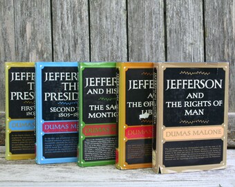 Thomas Jefferson Books by Dumas Malone / Set of Five