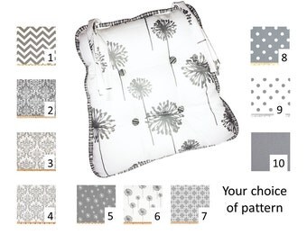 Grey Chair Cushion, Dining Chair Cushion, Seat Pad, Seat Cushion, Custom chair pad, Kitchen chair cushion, Desk chair pad, Custom cushion