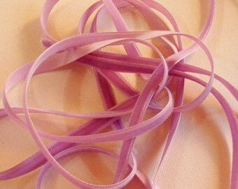 Vintage French 1920's Velvet Ribbon 5/16 Inch Gorgeous Lilac