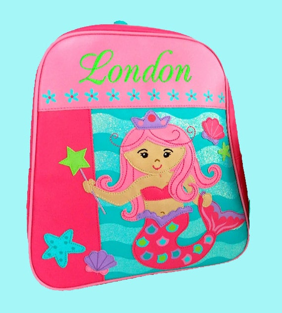 Personalized Stephen Joseph GoGo Backpack MERMAID Themed Bag