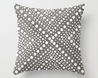 OUTDOOR Throw Pillow - Mud warm gray and White Outdoor Pillow - Modern Geometric Patio Cushion - Outdoor Pillow 16 18 20 inch