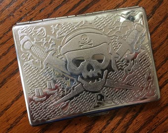 Pirate Cigarette Case / Business Card Holder