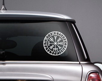 Vegvisir Rune Circle Viking Norse Mythology Vinyl CAR DECAL Pagan Asatru Runic Compass