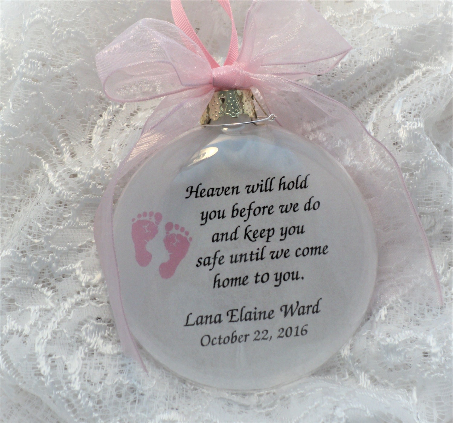 Baby Miscarriage Ornament Heaven Will Hold You Before We Do