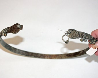 Metal Engraved Tribal Antique Gypsy RARE Belly Dance Banjara Kuchi Headpiece or Belt India Ethnic Boho Hippie Rajasthan Old Primitive