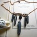 The Black Witch. Black Rough Raw crystal Spikes gypsy boho witchy Dark Margic neck art necklace ooak