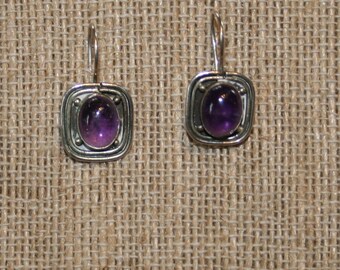 Free USA Shipping! Vintage Southwestern Amethyst Hook Earrings!