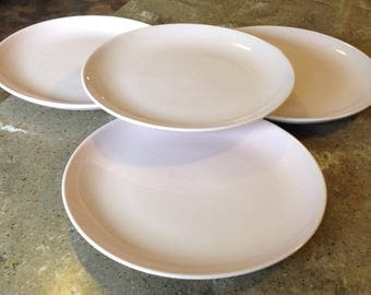 Vintage Russel Wright Pink Dinner Plate Casual by Iroquois Mid Century Pink Set of 4