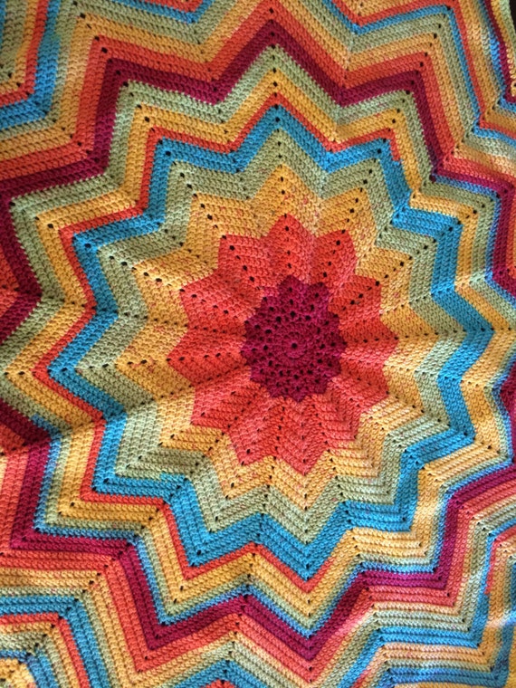 5 how crochet blanket star a to point Rainbow star point crochet sprinkles 12 blanket