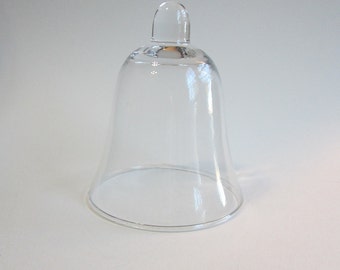 small glass dome, glass cloche - 3" tall interior