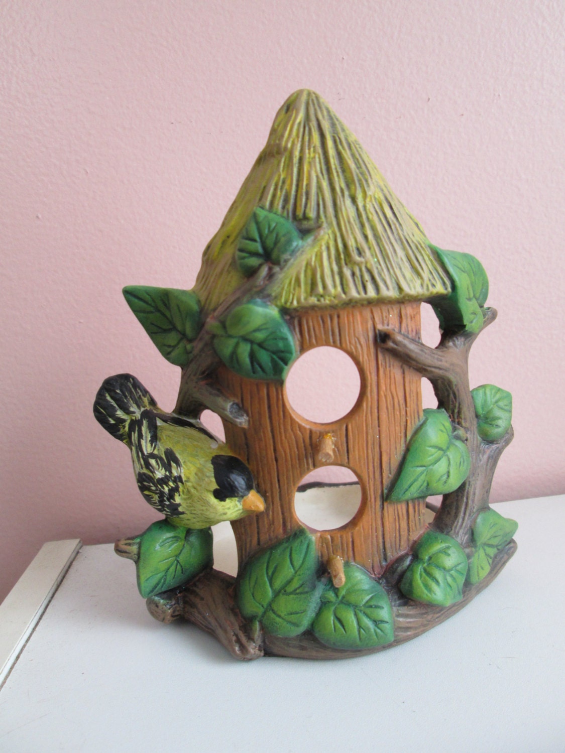 Birdhouse Candle or votive holder