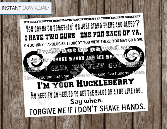 Tombstone Movie Quote Printable Wall Art