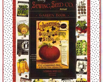 Sewing Seeds Quilt Kit - Sewing Theme Fabric Kit - Garden Theme Quilt Kit - Janet Wecker Frisch Fabric