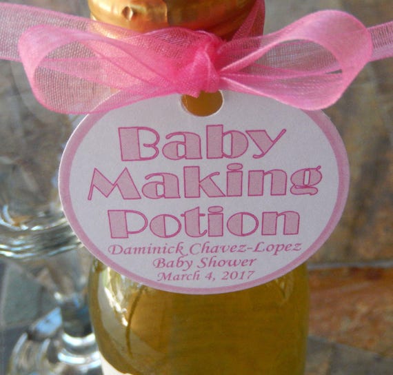 30 Baby Shower Custom 2" Favor Tags Baby Making Potion for Mini
