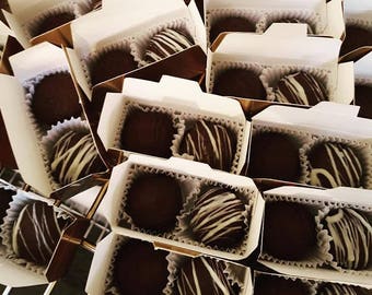 Wedding Favors, Wedding Favor Ideas, Dark Chocolate, Chocolate Truffles, Gourmet Chocolate, Handmade Chocolate Truffles, Wedding Favor Boxes