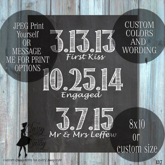 Love Time Line, Wedding Gift, Love Story Printable Customized Subway Art Printable Our Epic Love Story 137