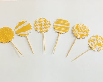 Cupcake Toppers, Dessert Decoration, Treat Toppers, Bake Sale, Cupcake Bar, Wedding, Party, Bridal Shower, Baby Shower