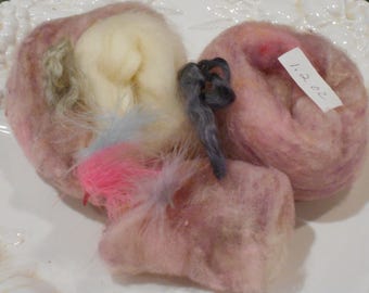 Wool Roving,Felting Fiber,Needle Felting,DIY,Roving,Fiber,Needle Felting Wool,Wet Felting Wool,Nuno Felting Fiber,Batts, Mixed Color Roving