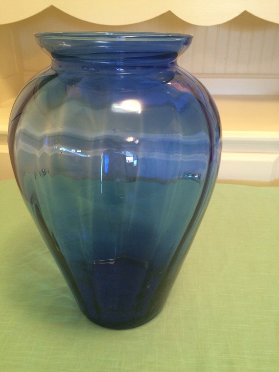 Elegant Cobalt Glass Vase Large Flower Cobalt Vase Cocoon