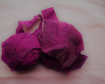 8 Yards VIOLET SHIMMER Dupioni Silk Ribbon